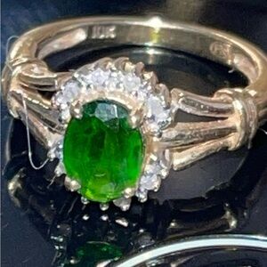 10k vintage stamp hn diamonds genuine stone